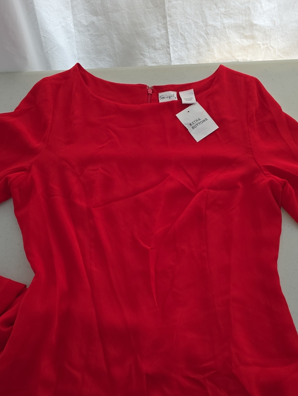 Spiegel Bright Red Scoop Neck Dress